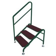 Caravan Steps & Handrail Green