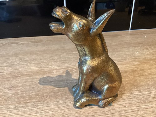 Vintage brass laughing donkey - vintage,