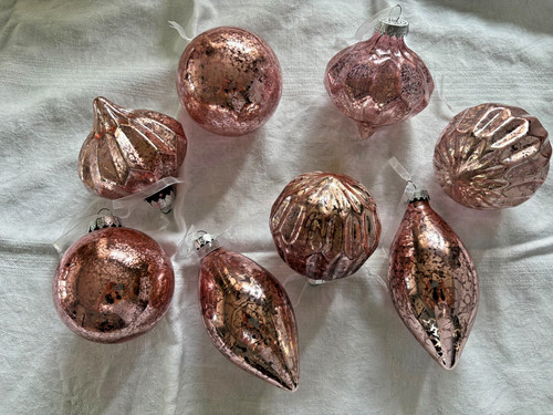 Exquisite pink mercury glass - exquisite,