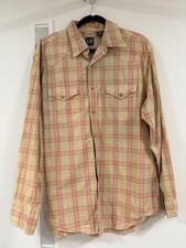 Gap Shirt Mens L Pink Plaid