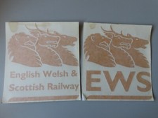 Vintage 1990's EWS English Welsh Scottish Railway Logo Stickers Rail Memorabilia