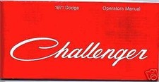 1971 DODGE CHALLENGER OWNERS