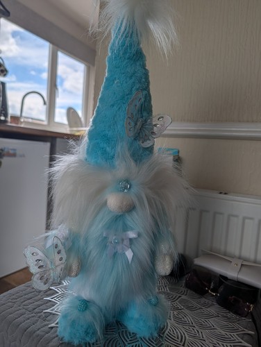 Handmade turquoise gonk stands - handmade,