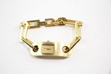 Womens Gucci Gold Tone Watch Ref. 6100L Quartz Working