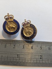 Civil Defence Vintage Enamel Pin Badges 2 Types