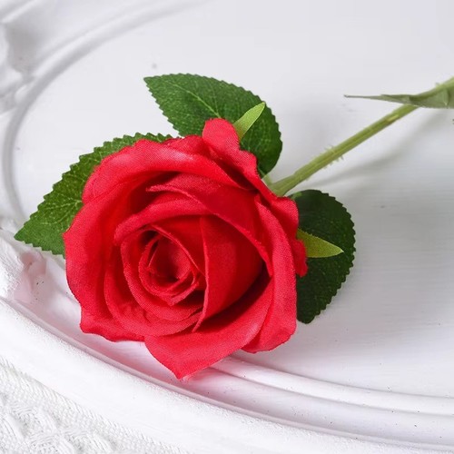 1pc artificial single rose - single, bud