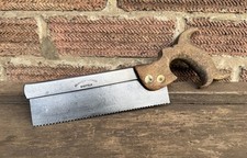 Vintage 8” Drabble & Sanderson Dovetail Tenon Wood Saw 12TPI Split Nut Old Tool