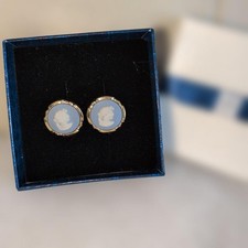 Wedgwood cameo earrings - cameo,