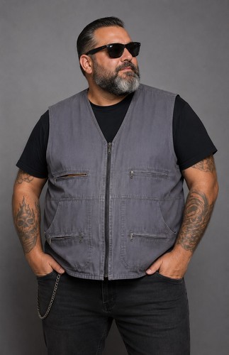 Mens grey utility waistcoat - mens,