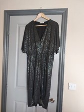 Black Sparkly Kasara Evening Dress Size L
