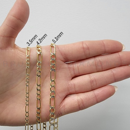 14k yellow gold - 14k, figaro