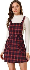 Allegra K Women's Plaid Tartan