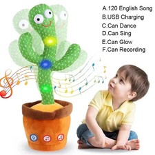Talking Toy Dancing Cactus Doll Repeat Speak Sound Record Re Kids Birthday Gift