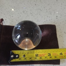 60mm clear, flawless Crystal Ball and bag