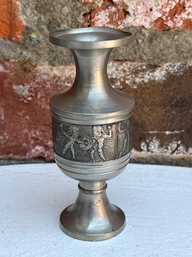 Vintage pewter vase cm - pewter, vase,