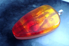 Dichroic Glass Pendant Northern Lights  Rainbow Glow Fused Glass Art