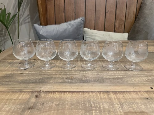 Vintage etched crystal brandy - vintage,