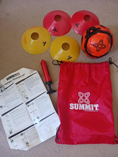 Kids Summit Football Training Set: ball, pump, cones, drills  & drawstring bag