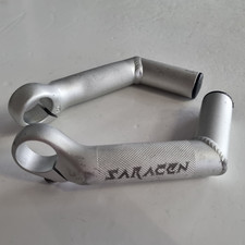 Saracen Bar Ends Ski Bend Bicycle Retro silver Pair of retro bike bicycle 1990's