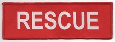 Rescue Badge Patch Red 15cm x