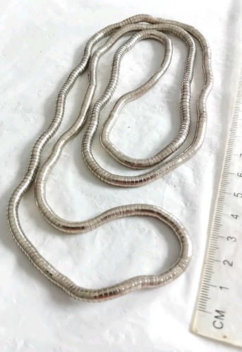 Silver tone bendy snake - silver,