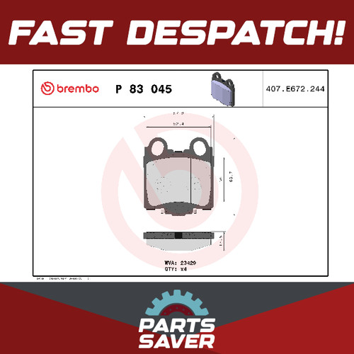 Brake pads set fits - pads,