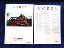 Opel Corsa A Swing Joy Eco City GSI brochure 9.1991 + insert