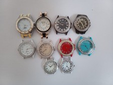 10 Watches Sale As Bundle Joblot No Strap Band Mostly Working Few Missing Stone