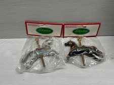 Carousel Horse Christmas Ornaments x2 | Shades Of Christmas | Black & Grey