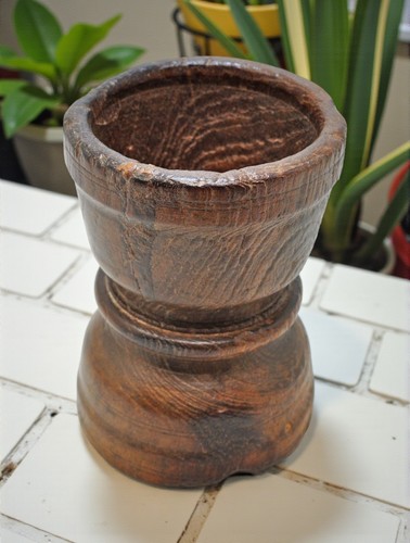 Antique wooden spice grinding - wooden,