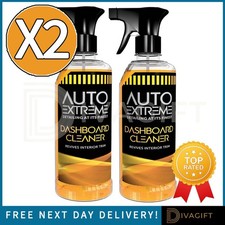2 x CAR DASHBOARD CLEANER SPRAY 720ML FOR DASHBOARD INTERIOR PLASTIC TRIM NEW