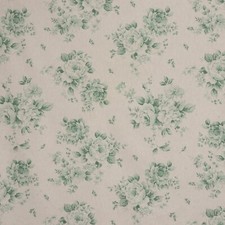 Dorothy French Faded Rose Green Fabric 280cm Vintage Style Curtains Upholstery