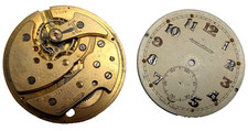 1940'S WW2 MILITARY JAEGER LECOULTRE POCKETWATCH MOVEMENT AND DIAL SPARES/REPA