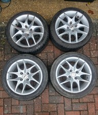 4x100 15" TSW SPYDER alloy wheels & tyres RETRO civic vw lupo polo yaris mx5 