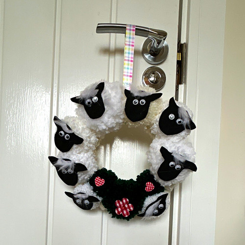 Easter sheep artificial fabric - easter,