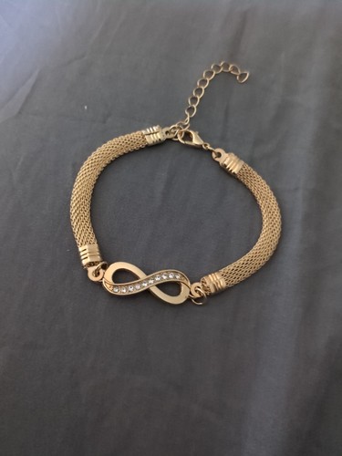 Gold tone mesh infinity - gold-tone,