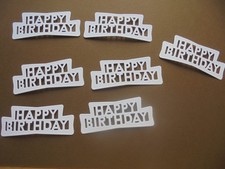 20 X WHITE   CARD  DIE CUT
