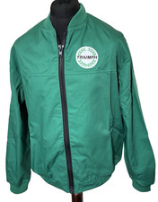 New Top Quality Triumph Badged Lined Zipped Bomber Jacket 36" Chest Spitfire TR7