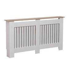 Kensington Radiator Cover Extra Large Vertical Slats Cabinet White inc Warranty