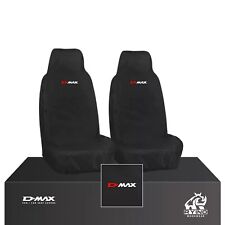 FOR ISUZU D-MAX 2 x FRONT SEAT COVERS HEAVY DUTY WATERPROOF DUST BLACK ALL YEARS