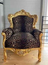 Armchair French Louis Velvet