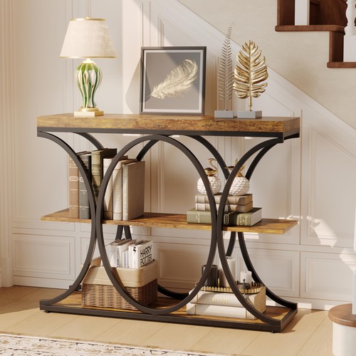Tier wooden narrow console - 3-tier,
