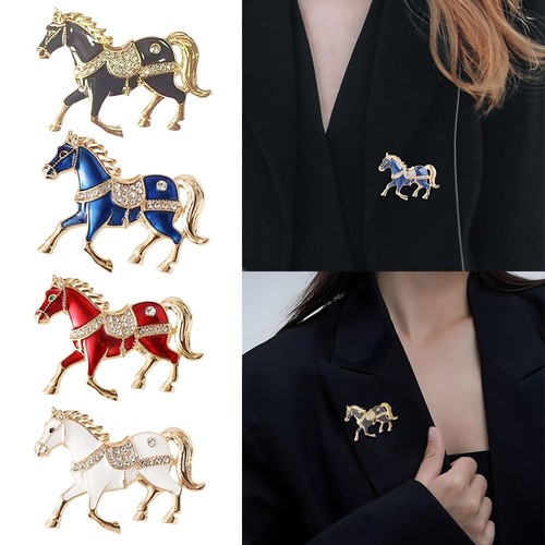 Vintage running horse brooch - running,