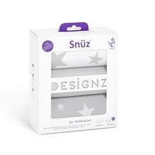 SnuzPod 3 Piece Crib Bedding Set - Grey Stars