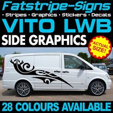 to fit MERCEDES VITO LWB STRIPES GRAPHICS STICKERS DECALS CAMPER DAY RACE VAN 