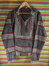 Vintage Men’s Baja Surfer Hippy Party Festival Hoodie Multicoloured Uk XL (W1)