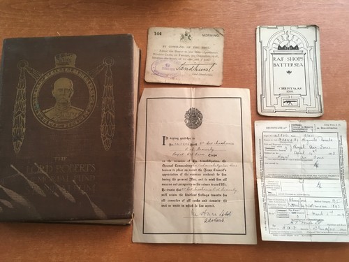 Wwi raf demob ephemera group - wwi,