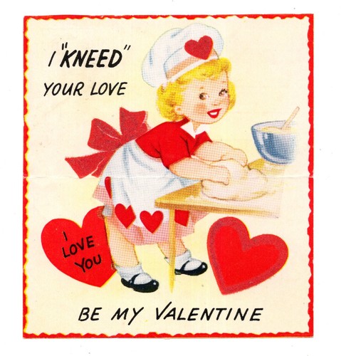 Vintage valentine card girl - vintage,