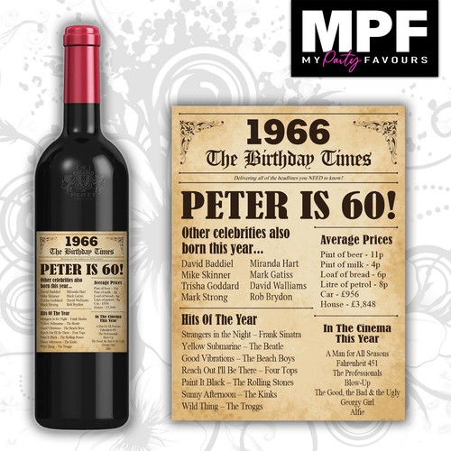 Personalised 1966 60th