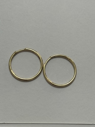Solid gold classic small hoop - solid,